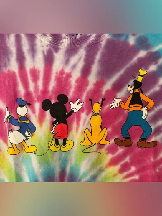 Disney Mickey Mouse & Friends Tie Dye Character T-Shirt, Large - Picture 4 of 4